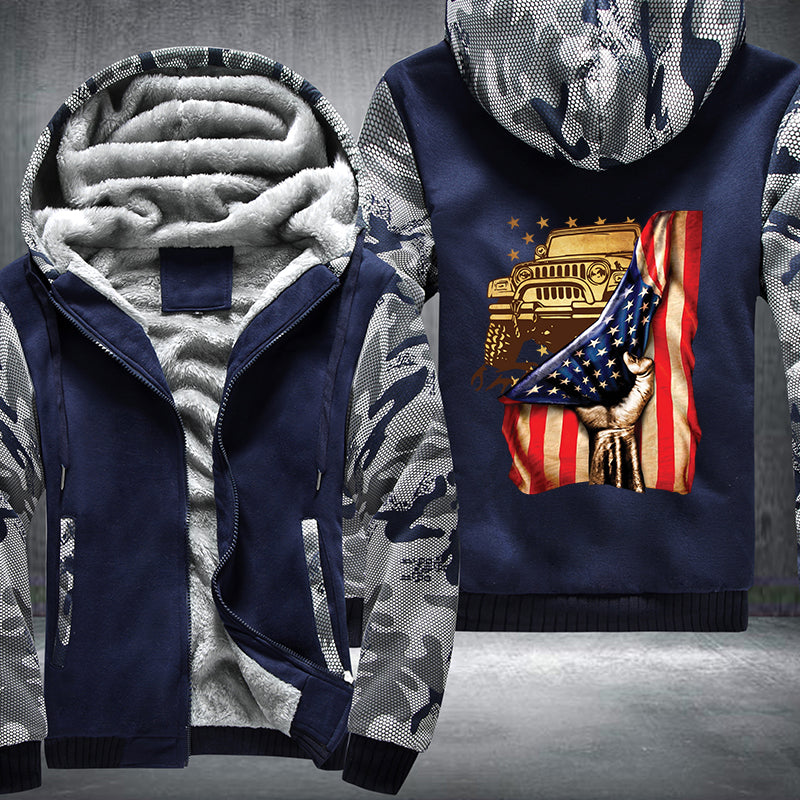 Jeep Jacket USA Flag 4x4 Fleece Jacket – iiGears™