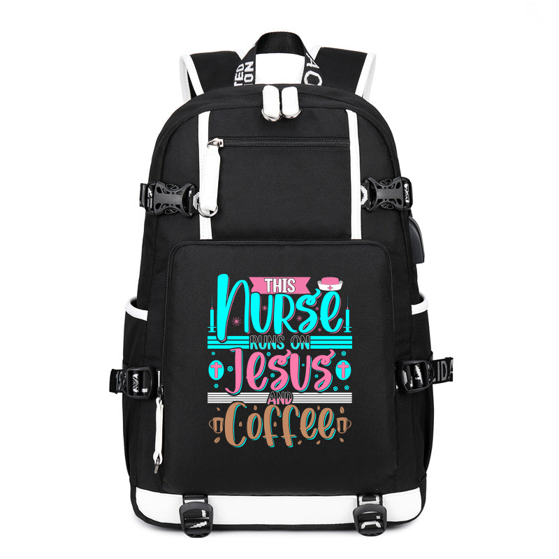 Nurse Coffee Jesus Backpack