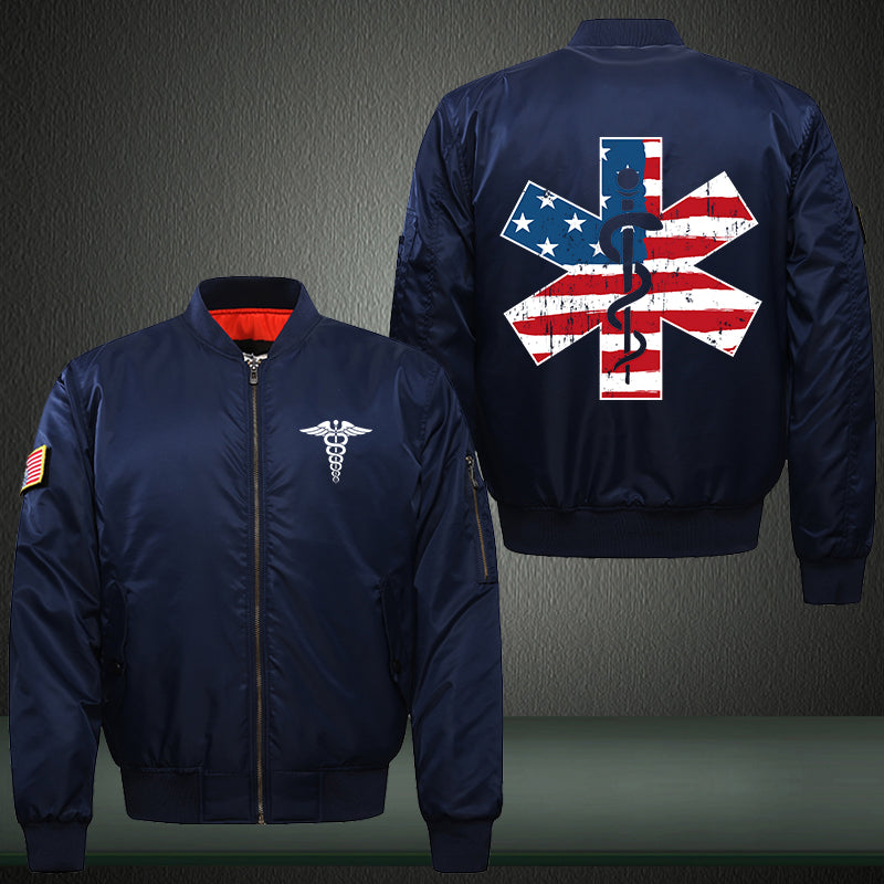 Nurse US Flag Bomber Jacket