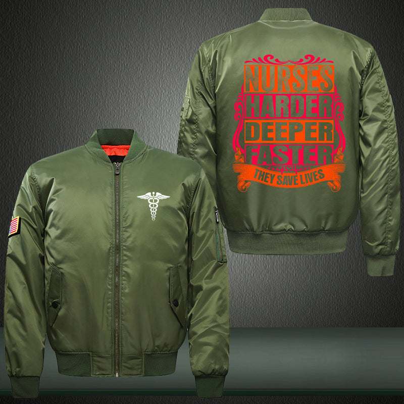 Nurse Saves Lives Bomber Jacket