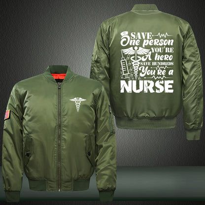 Nurse Saves Bomber Jacket