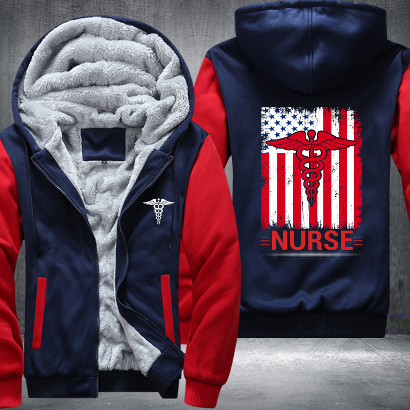 Nurse Flag Fleece Jacket