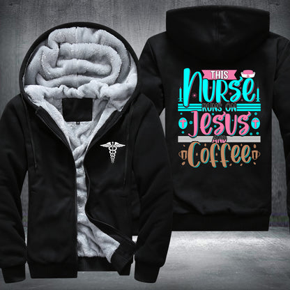 Nurse Coffee Jesus Fleece Jacket