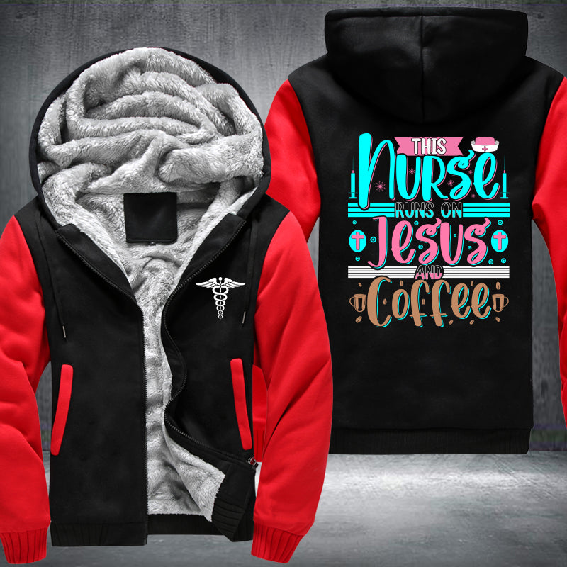 Nurse Coffee Jesus Fleece Jacket