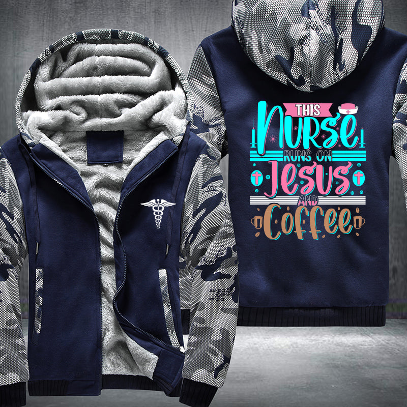 Nurse Coffee Jesus Fleece Jacket