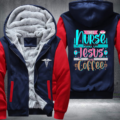 Nurse Coffee Jesus Fleece Jacket