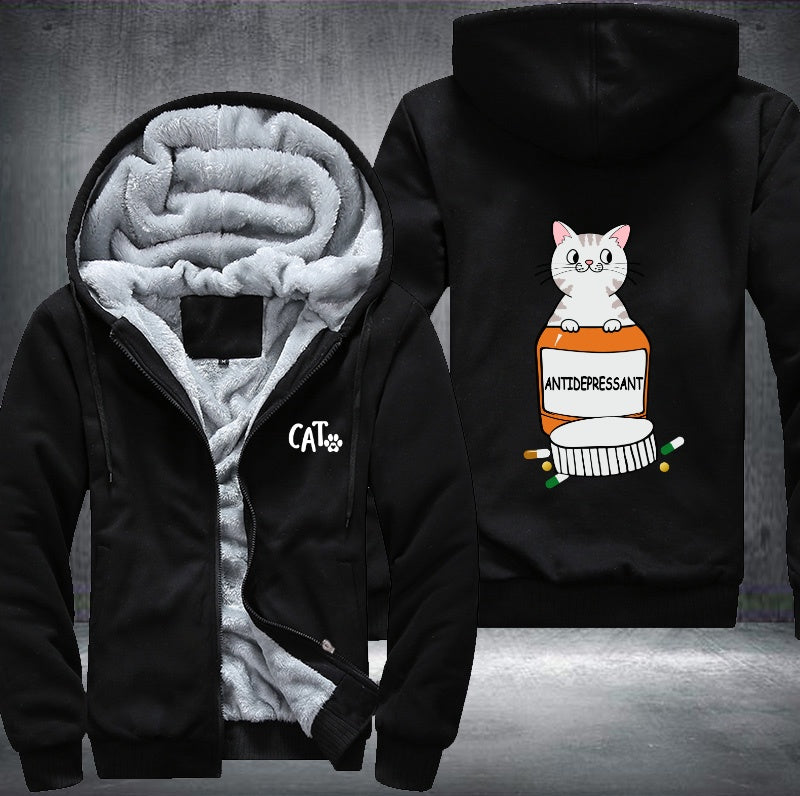 CAT ANTIDEPRESSANT Fleece Jacket