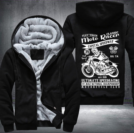 Flat track moto Fleece Jacket