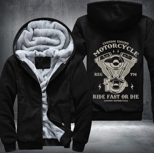 Custom engine motorcycle Fleece Jacket