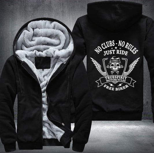 No clubs no rules just ride Fleece Jacket