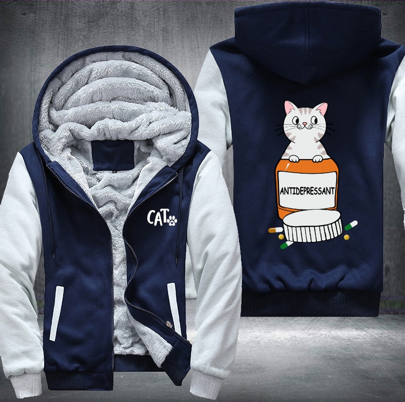 CAT ANTIDEPRESSANT Fleece Jacket