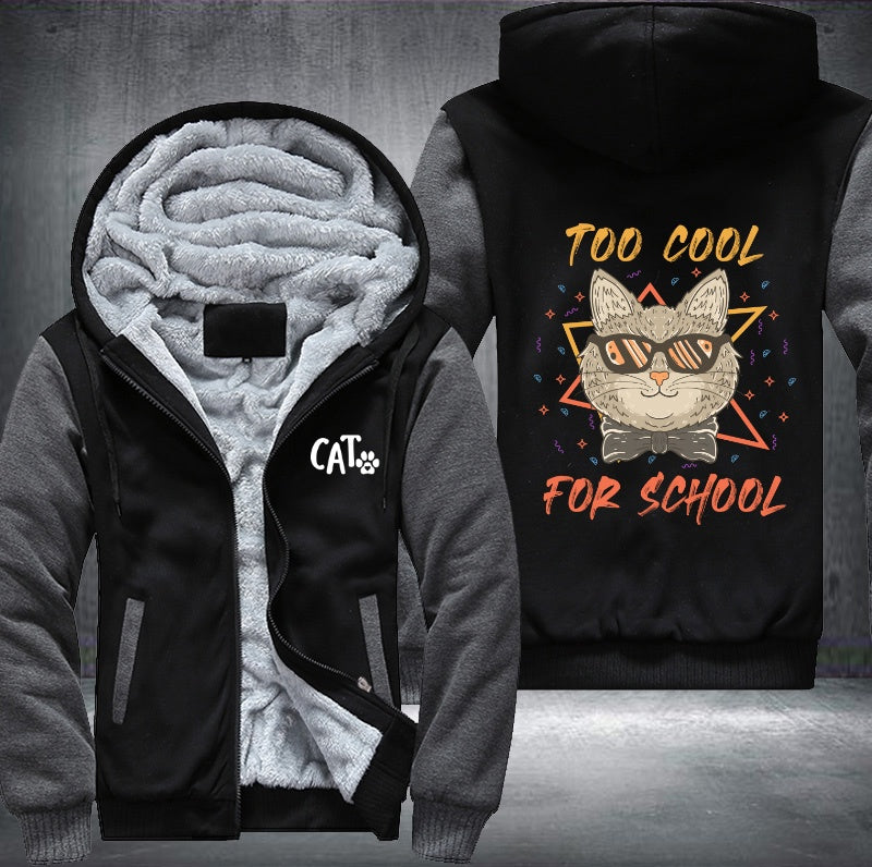 CAT TOO COOL FOR SCHOOL Fleece Jacket