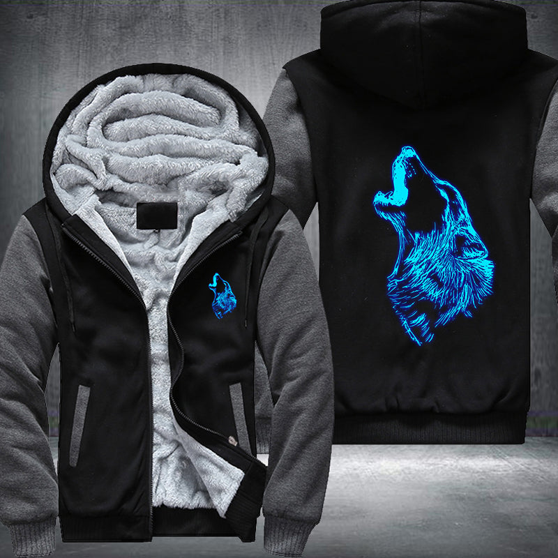 Wolf store fleece hoodie