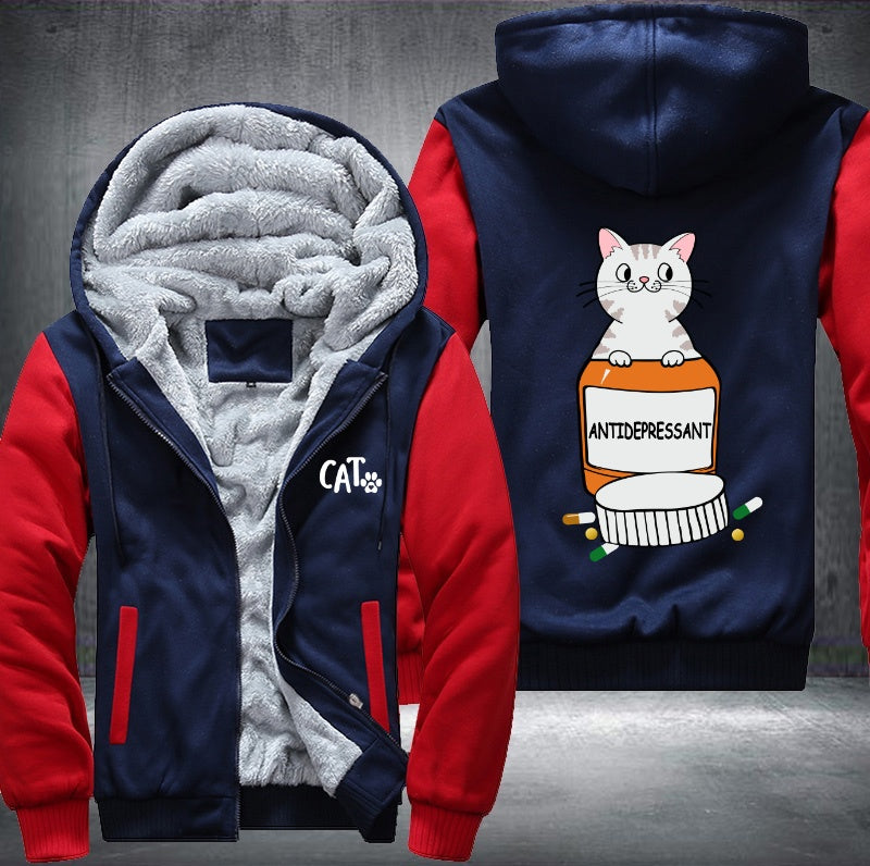 CAT ANTIDEPRESSANT Fleece Jacket